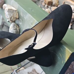 Naturalizer N5 COMFORT Black Suede Dance  Heels